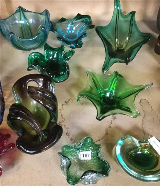 Qty of studio glassware